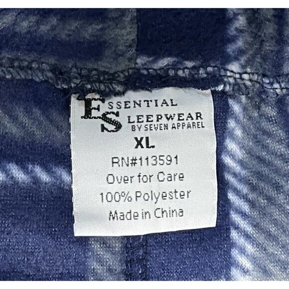 Essential Sleepwear By Seven Apparel Mens Fleece Bottoms XL Drawstring Pockets - Picture 3 of 3